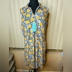 Greg Norman ML75 POPPIES ZIP DRESS Golf Moisture Wicking Size XL
